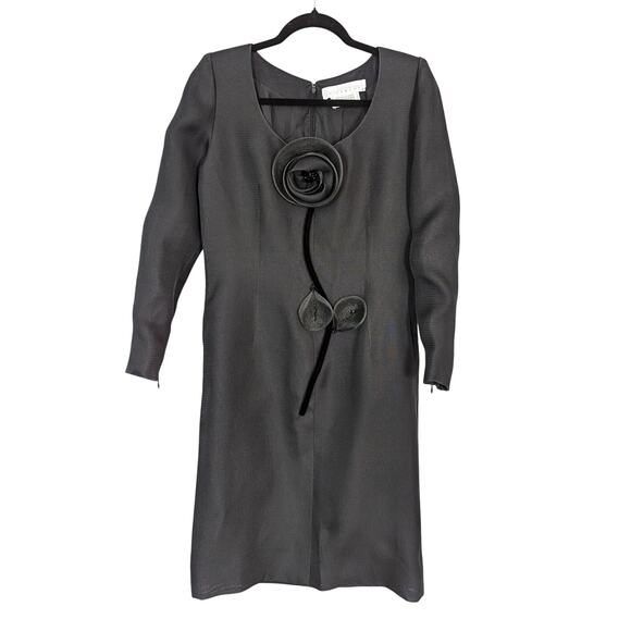 Givenchy Dresses & Skirts - Bergdorf Goodman Couture Givenchy Black Floral Long Sleeve Dress size 8/38